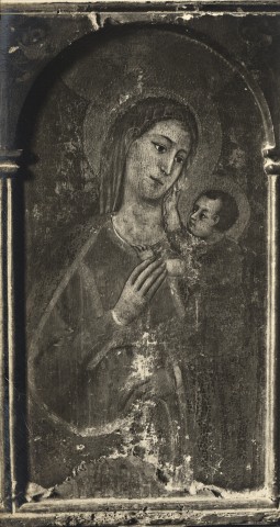 Anonimo — Maestro di Camerino - sec. XIV - Madonna con Bambino — particolare